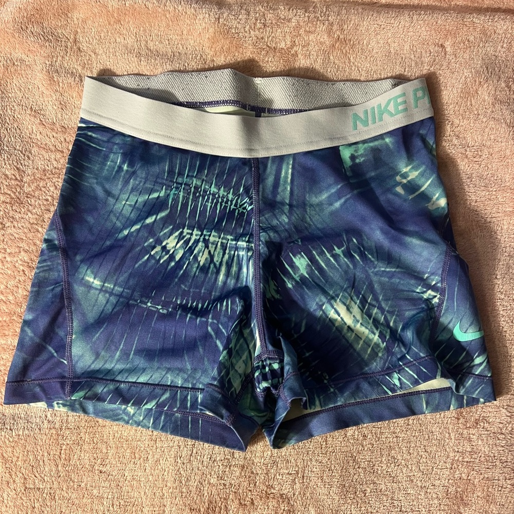 NIKE PROS- blue green pattern